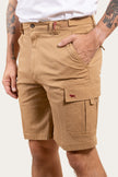 Coober Pedy Mens Ripstop Work Short - Tawny Brown