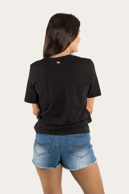 Monash Womens Loose Fit T-Shirt - Black