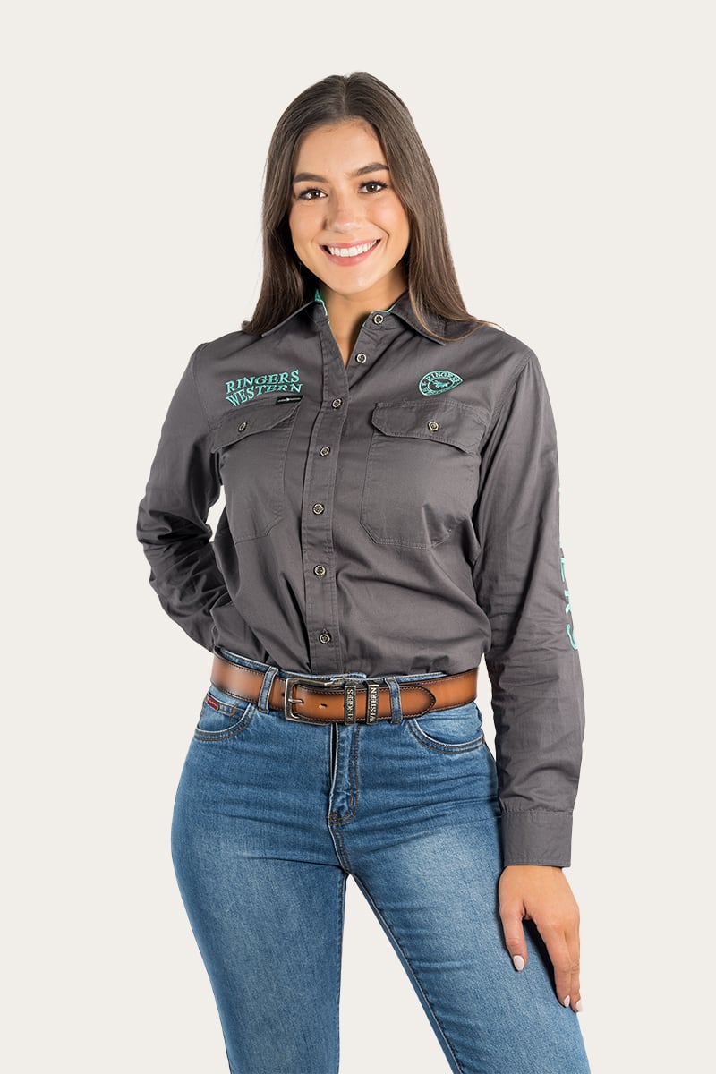 Signature Jillaroo Womens Full Button Work Shirt - Magnum/Mint