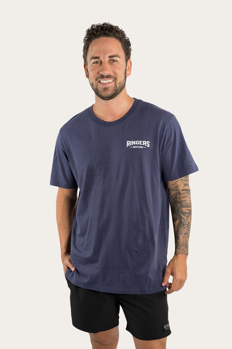 Squadron Mens Loose Fit T-Shirt - Washed Navy