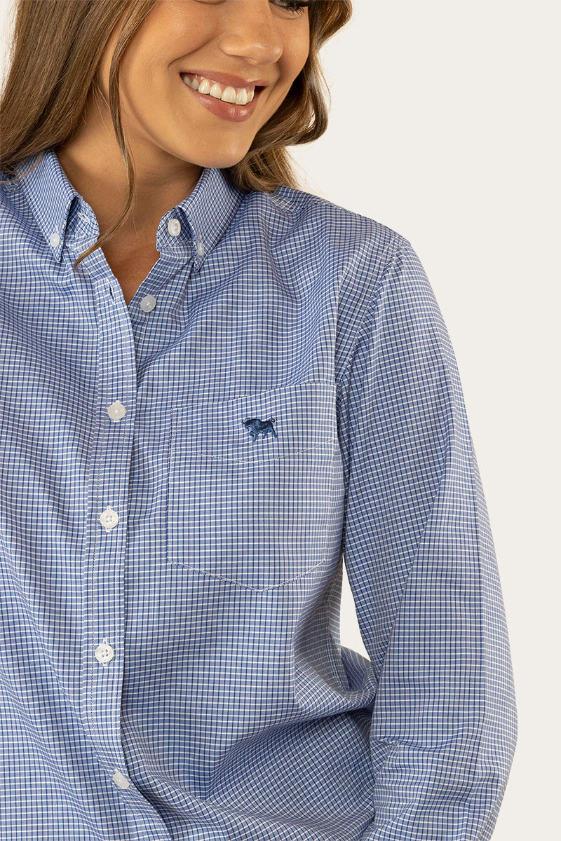 Heritage Womens Check Dress Shirt - Blue