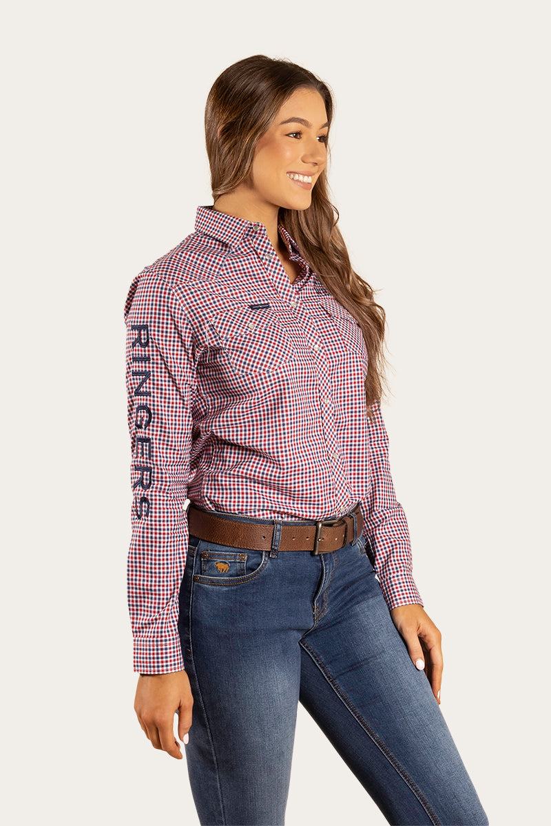 Maverick Womens Western Shirt - Red