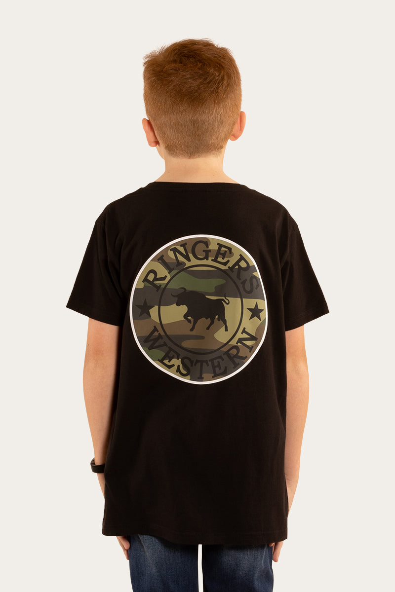 Signature Bull Kids Classic Fit T-Shirt - Black/Camo