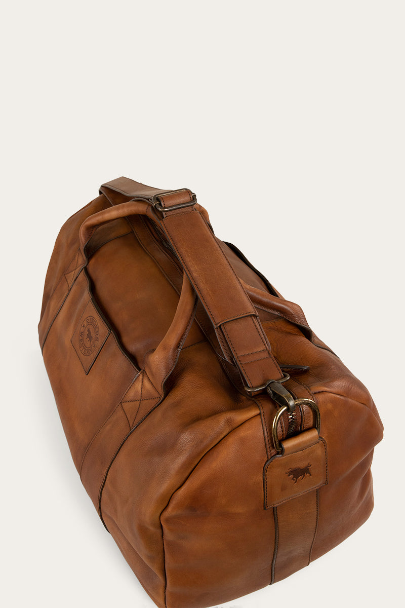 Willare Large Leather Duffle Bag - Bourbon