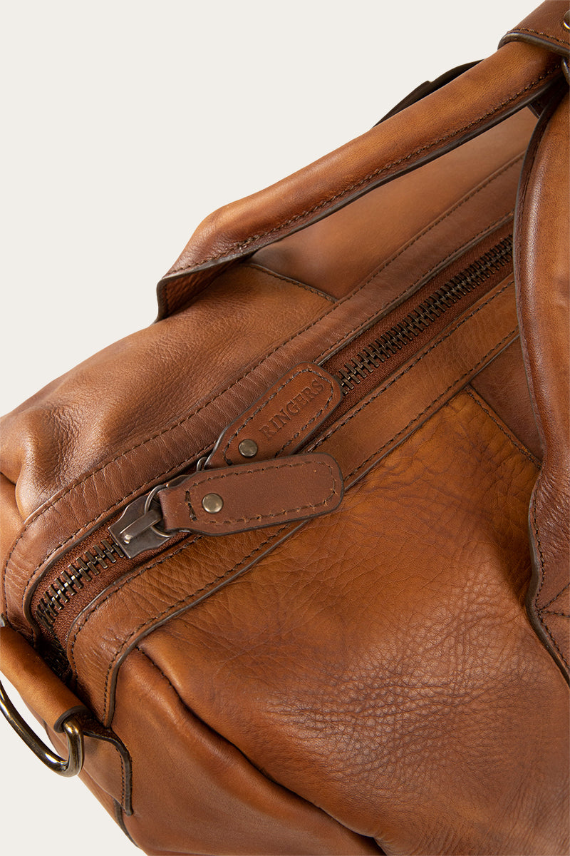 Willare Large Leather Duffle Bag - Bourbon