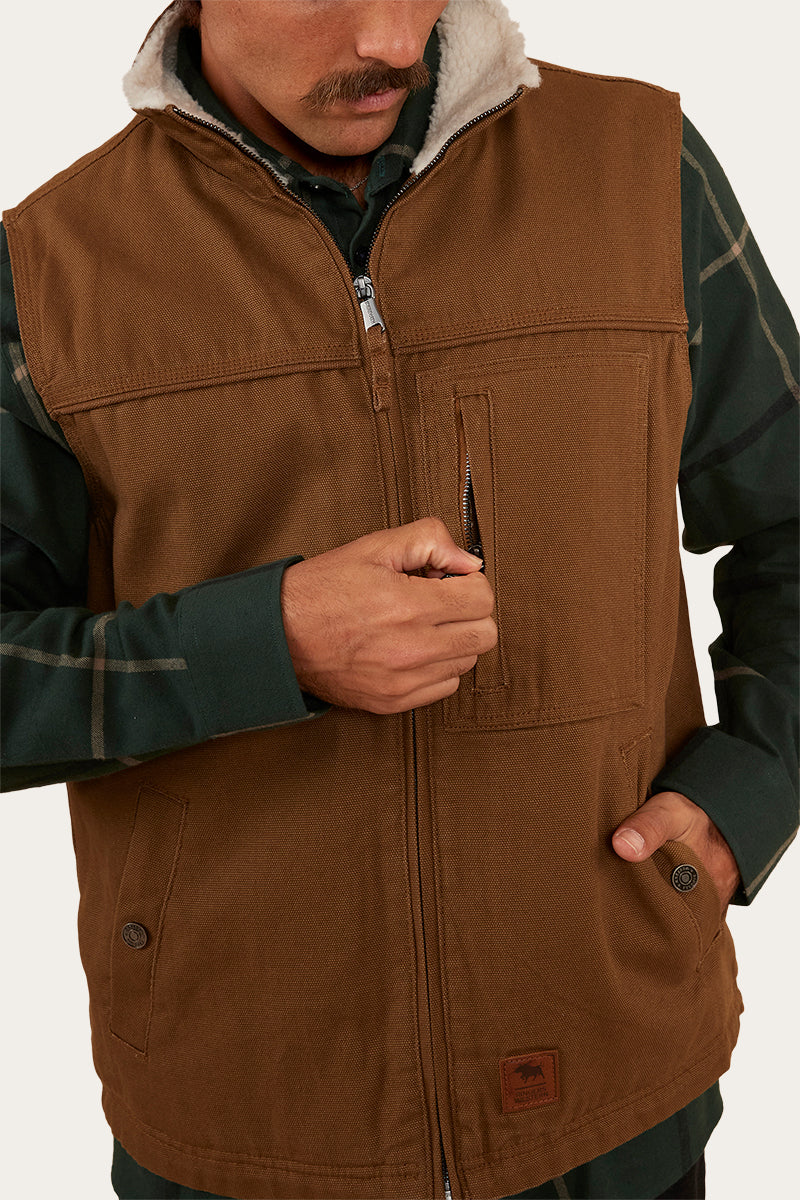 High Country Mens Vest - Tawny Brown