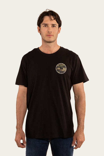 Signature Bull Mens Loose Fit T-Shirt - Black/Camo