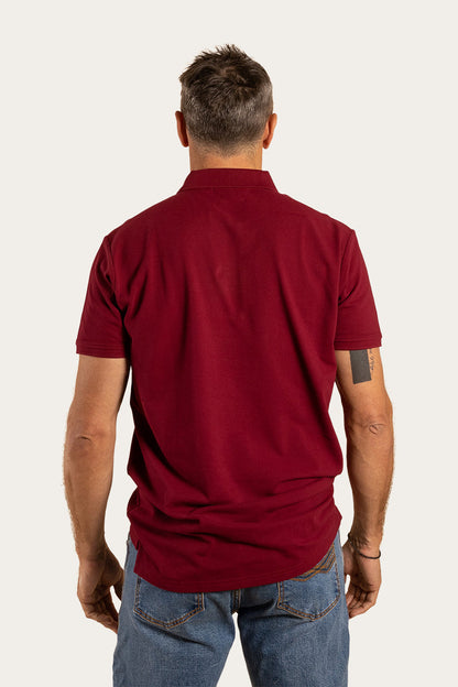 Essential Mens Polo - Burgundy