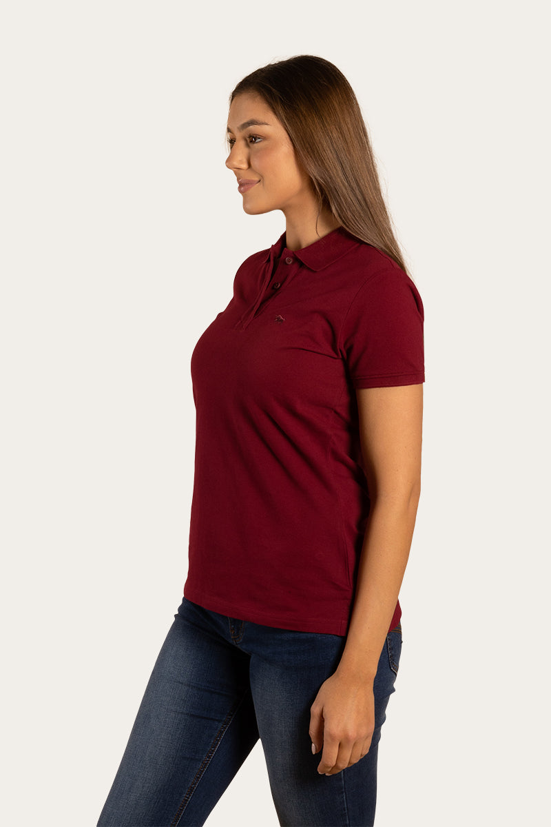 Essential Womens Polo - Burgundy