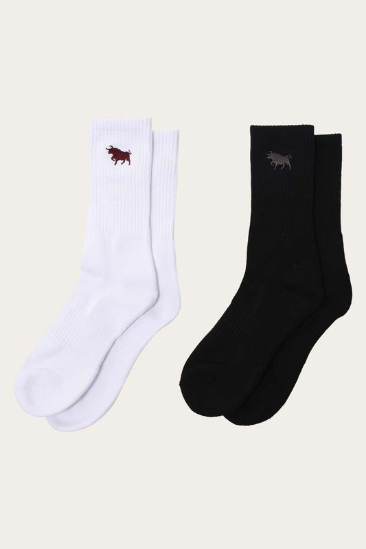 Tracker Socks - Black / White Combo Pack