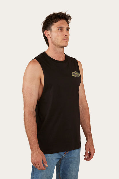 Servo Mens Muscle Tank - Black/Camo