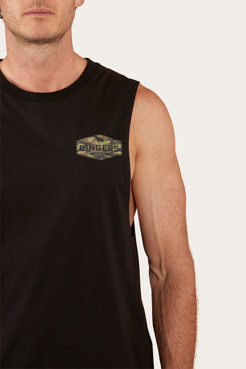 Servo Mens Muscle Tank - Black/Camo