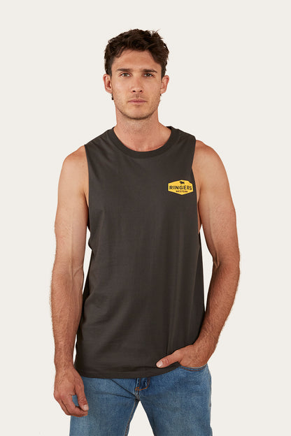 Servo Mens Muscle Tank - Charcoal