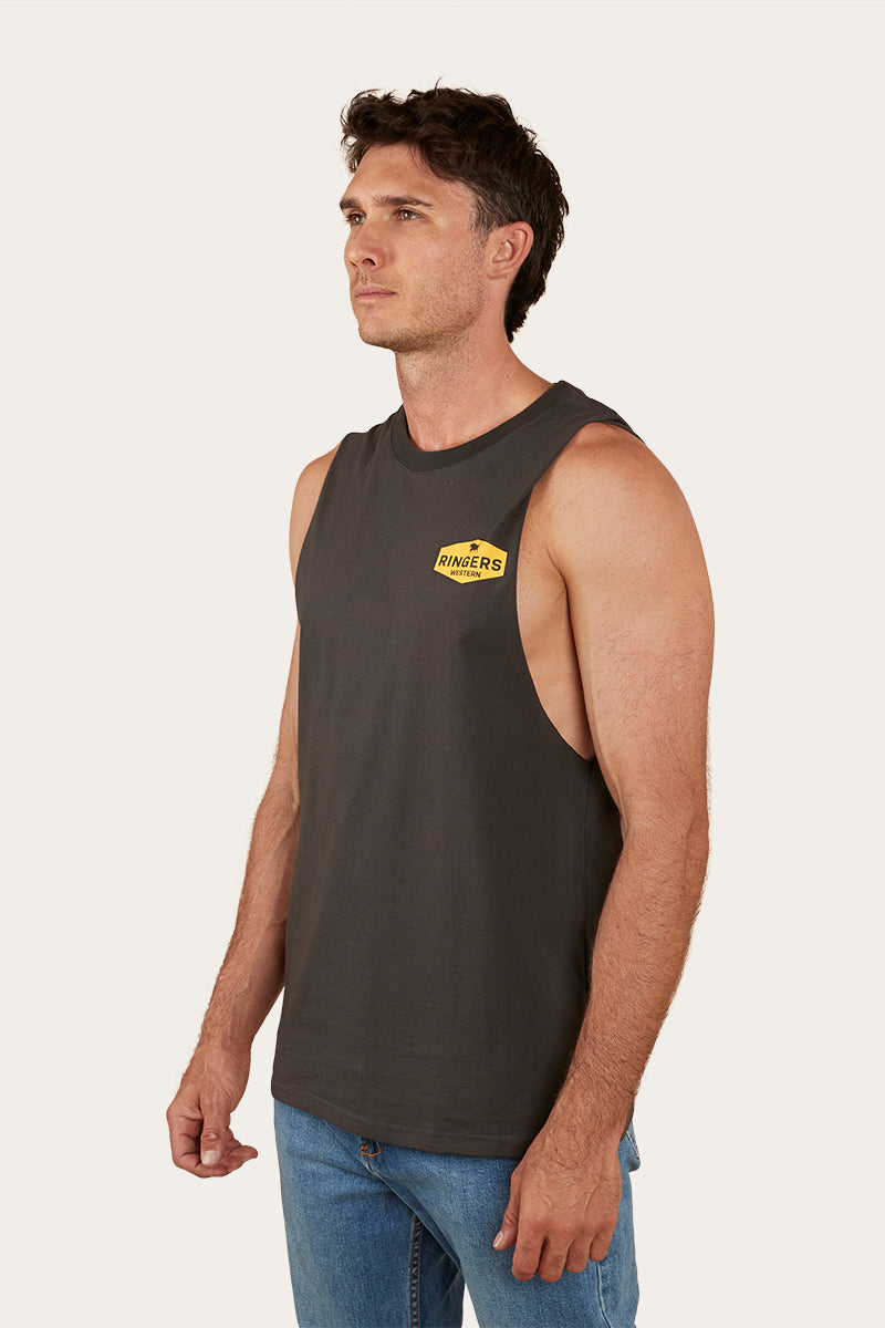 Servo Mens Muscle Tank - Charcoal