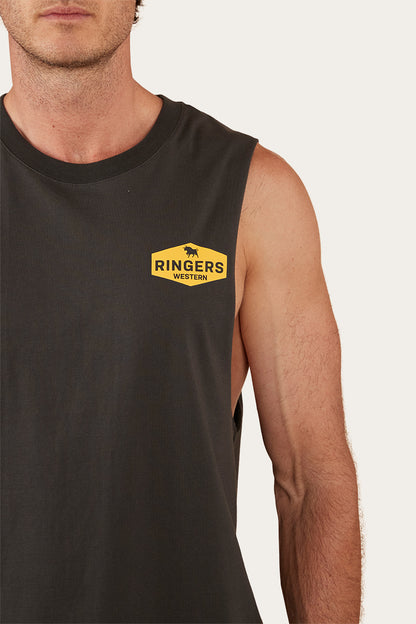 Servo Mens Muscle Tank - Charcoal