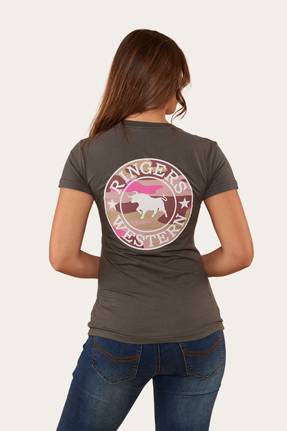 Signature Bull Womens Classic Fit T-Shirt - Vintage Black/Pink Camo