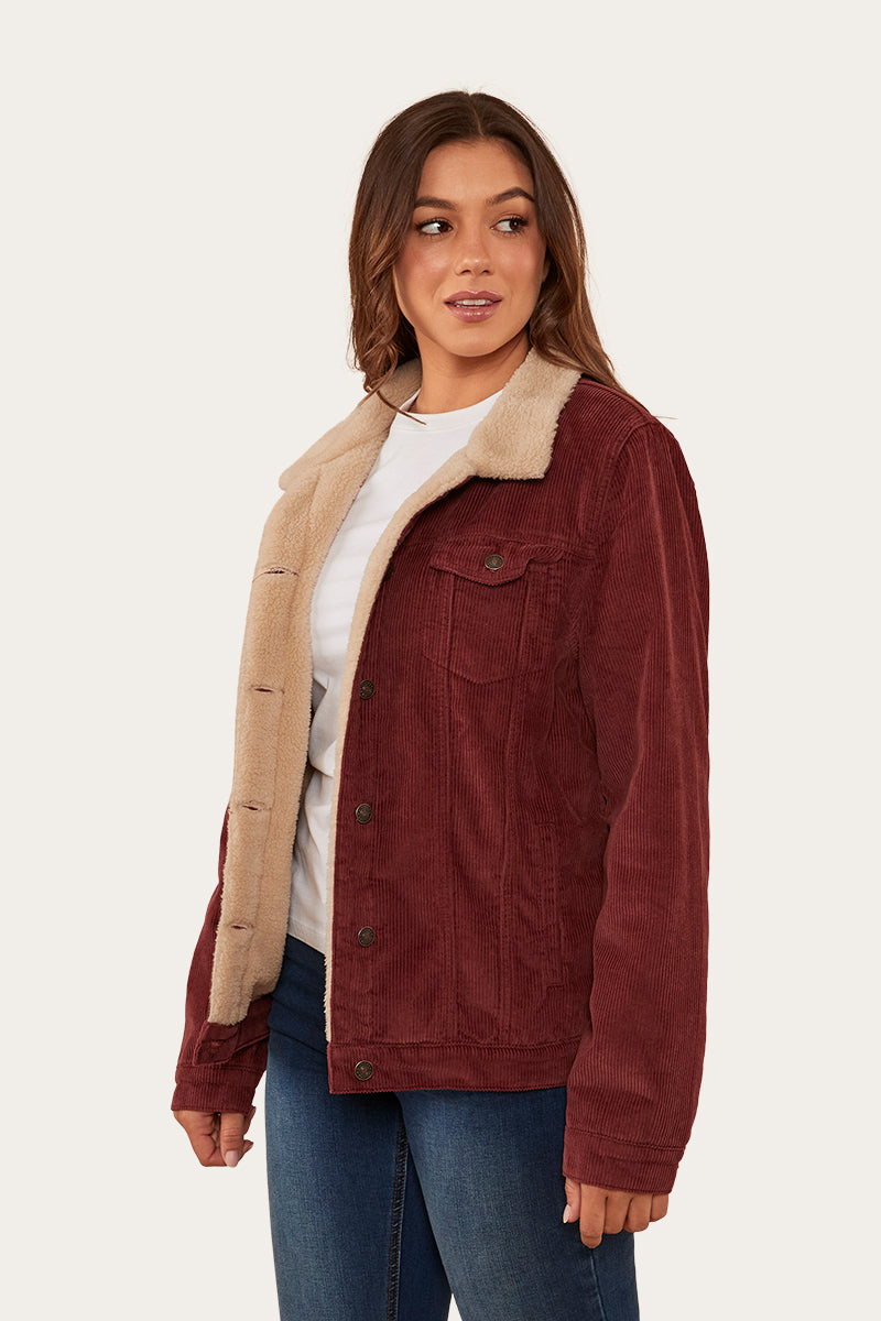 Burgundy cord hotsell sherpa lined jacket