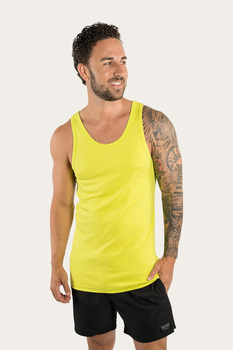 Shearer Mens Rib Tank - Neon Yellow