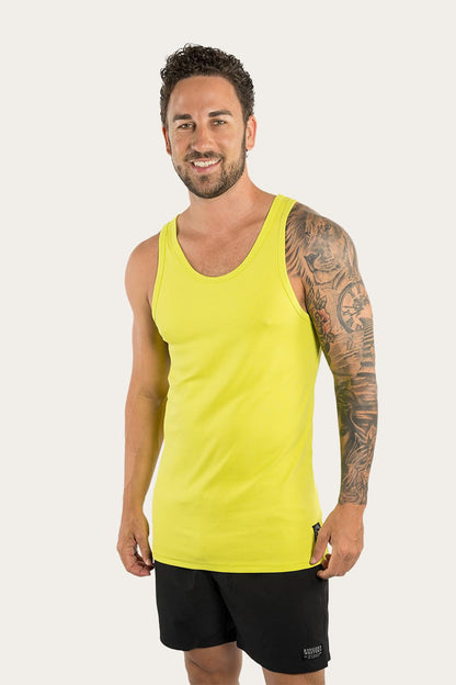 Shearer Mens Rib Tank - Neon Yellow