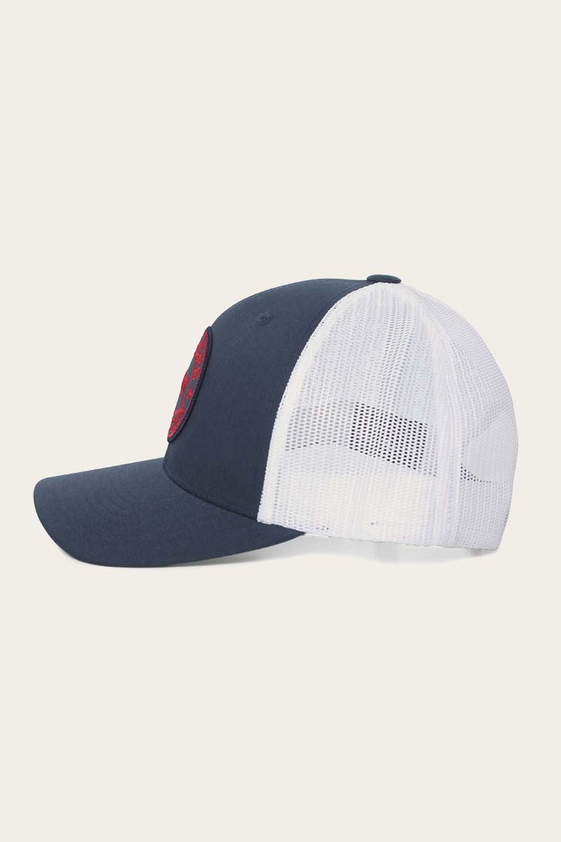 Signature Bull Trucker Cap - Navy/White/Red