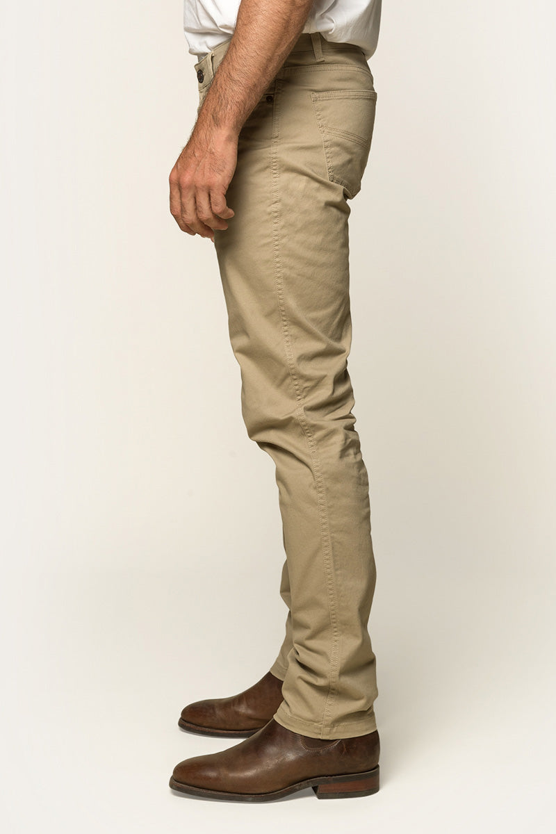 Avondale Mens 5 Pocket Stretch Drill Jeans - Khaki