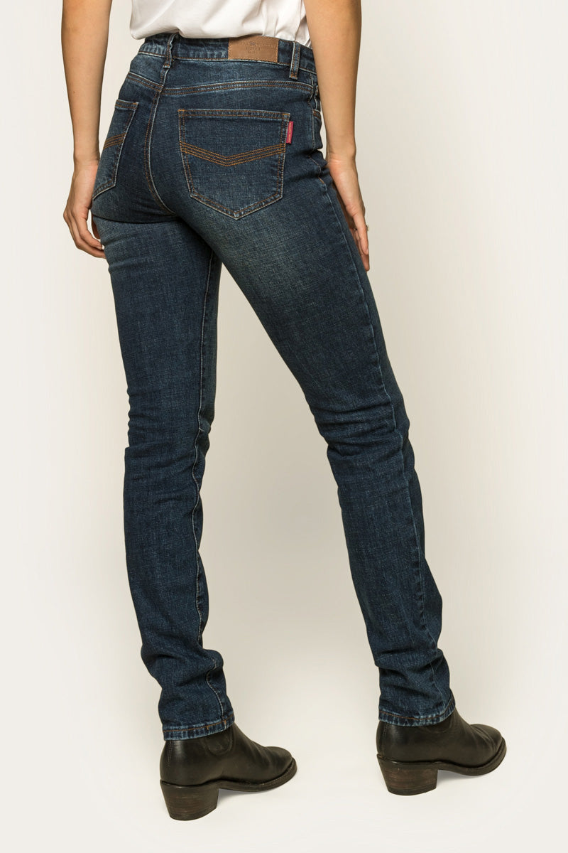 Clermont Womens Low-Rise Jeans - Classic Blue