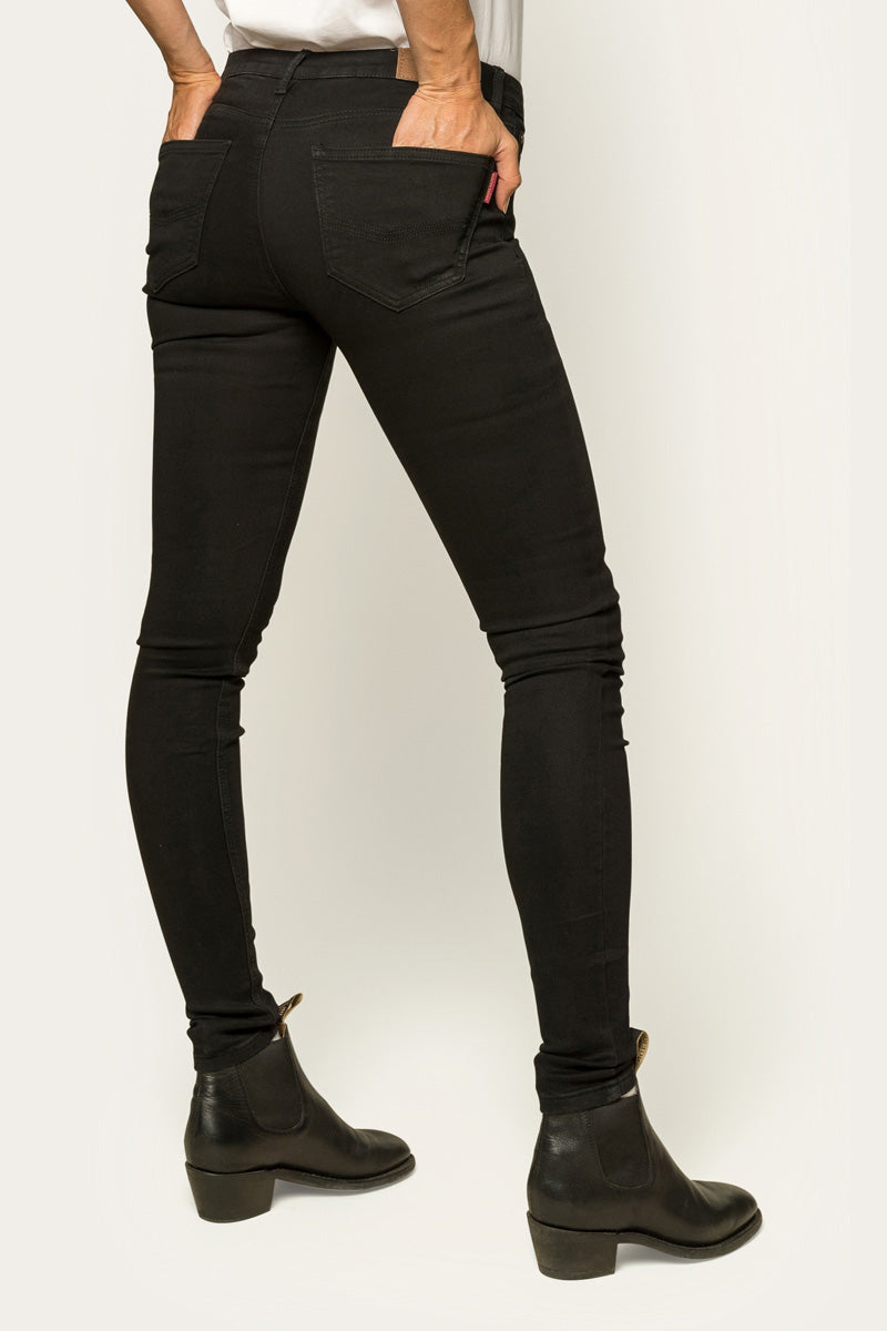 Sophie Womens Skinny Leg Jeans - Black