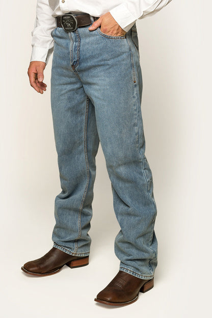 Station Hill Mens Relaxed Fit Jean - Light Wash Blue